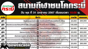 ตารางวัวชน31-01-67
