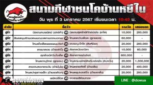 ตารางวัวชน03-01-67