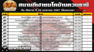 โปรแกรมวัวชน23-01-67