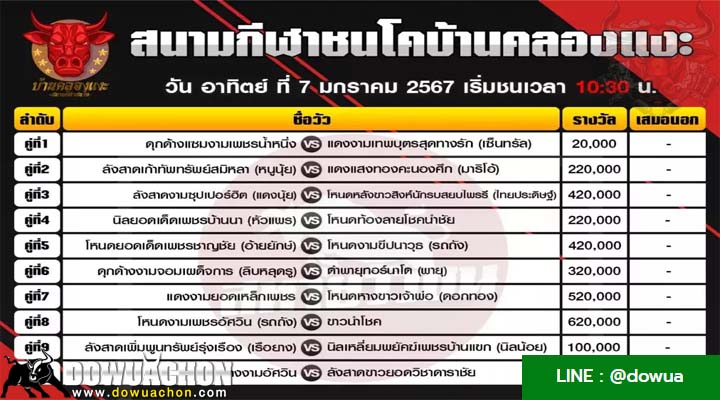 โปรแกรมวัวชน07-01-67