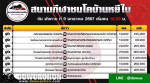 ตารางวัวชน09-01-67