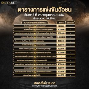 ตารางวัวชน25-5-67