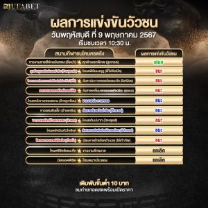 ผลการแข่งขันวัวชน9-5-67