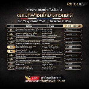 ตารางวัวชน 22-02-68