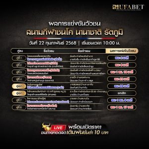 ผลแข่งขันวัวชน22-02-68