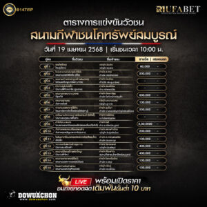 ตารางวัวชน19-04-68
