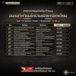 ตารางวัวชน19-4-68