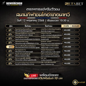 ตารางวัวชน 12-05-68