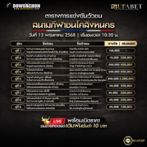 ตารางวัวชน 13-05-68