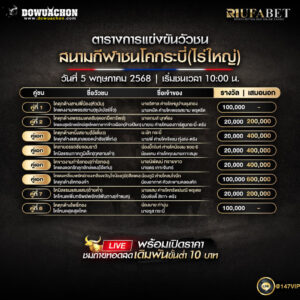 ตารางวัวชน05-05-68