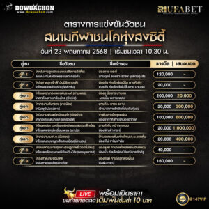 ตารางวัวชน23-5-68