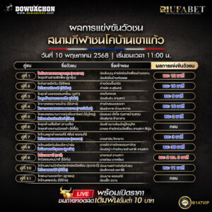 ผลแข่งขันวัวชน 10-05-68