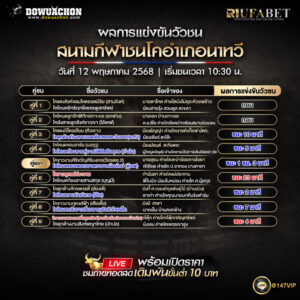 ผลแข่งขันวัวชน 12-5-68