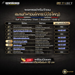 ผลแข่งขันวัวชน06-05-68