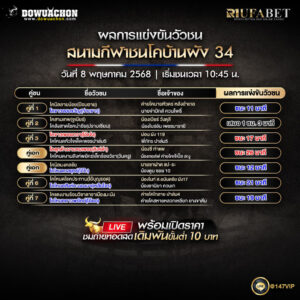 ผลแข่งขันวัวชน08-05-68