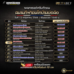ผลแข่งขันวัวชน12-05-68
