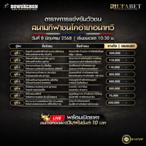ตารางวัวชน08-06-68