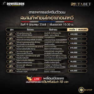 ตารางวัวชน09-06-68