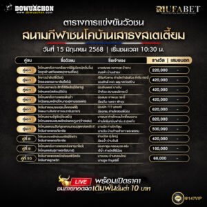 ตารางวัวชน15-06-68