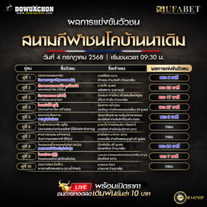 ผลแข่งขันวัวชน 4-7-68