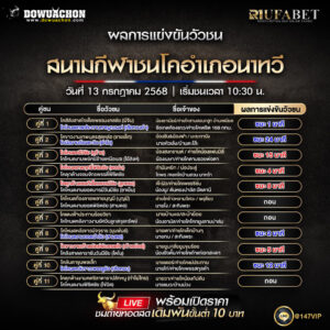 ผลแข่งขันวัวชน13-07-68