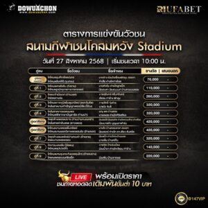 ตารางวัวชน 27-08-68