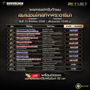 ผลแข่งขันวัวชน15-08-68
