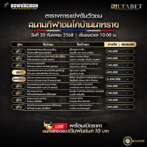 ตารางวัวชน 20-9-68