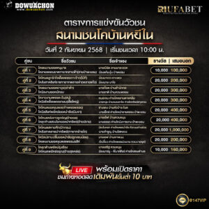ตารางวัวชน02-09-68