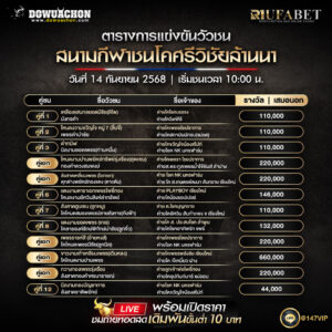 ตารางวัวชน14-09-68