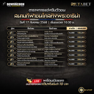 ตารางวัวชน17-09-68
