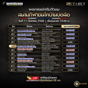 ผลแข่งขันวัวชน11-09-68