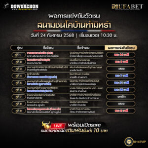 ผลแข่งขันวัวชน24-09-68