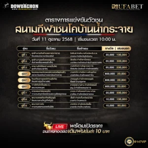 ตารางวัวชน 11-10-68