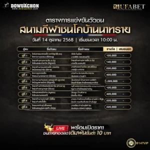 ตารางวัวชน14-10-68
