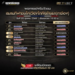ผลแข่งขันวัวชน 5-10-68