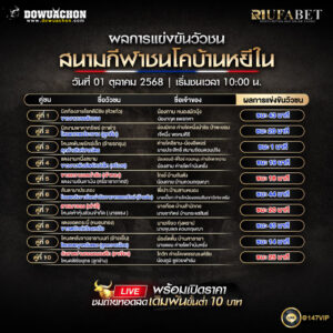ผลแข่งขันวัวชน01-10-68