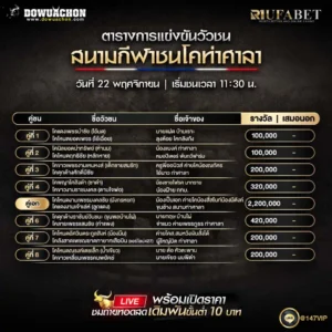 ตารางวัวชน22-11-68