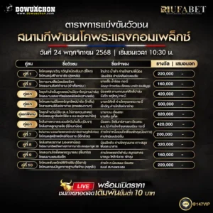 ตารางวัวชน24-11-68