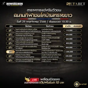 ตารางวัวชน29-11-2568