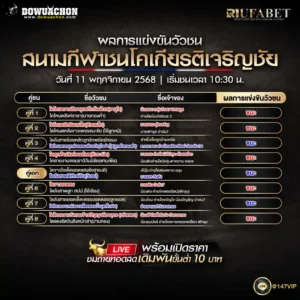 ผลการแข่งขันวัวชน 11-11-68