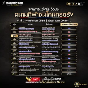 ผลการแข่งขันวัวชน09-11-68
