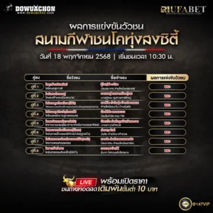 ผลการแข่งขันวัวชน18-11-68