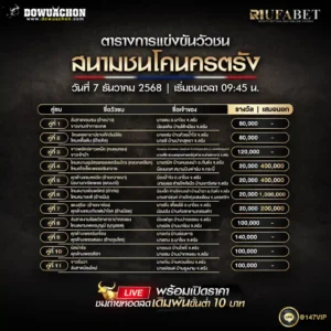 ตารางวัวชน 07-12-68