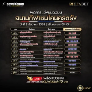 ผลการแข่งขันวัวชน09-12-68