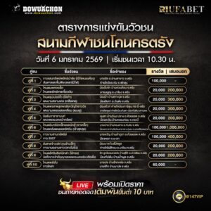 ตารางแข่งขันวัวชน6-01-69