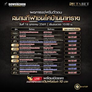 ผลการแข่งขันวัวชน16-01-69 สนามกีฬาชนโคบ้านนาทราย